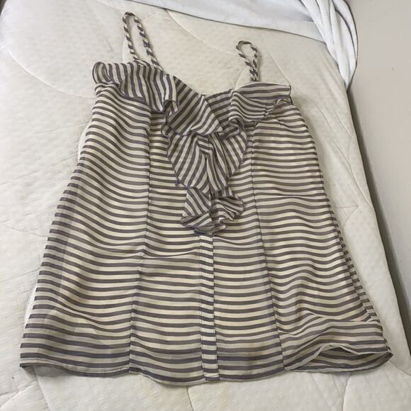 Express Striped Ruffle Tank Fully Lined XS - Picture 5 of 9